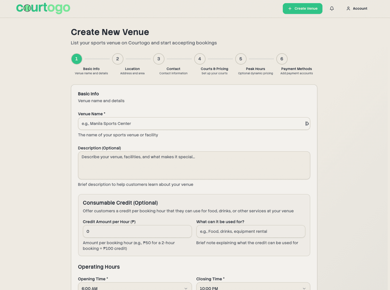 Set Up Your Venue