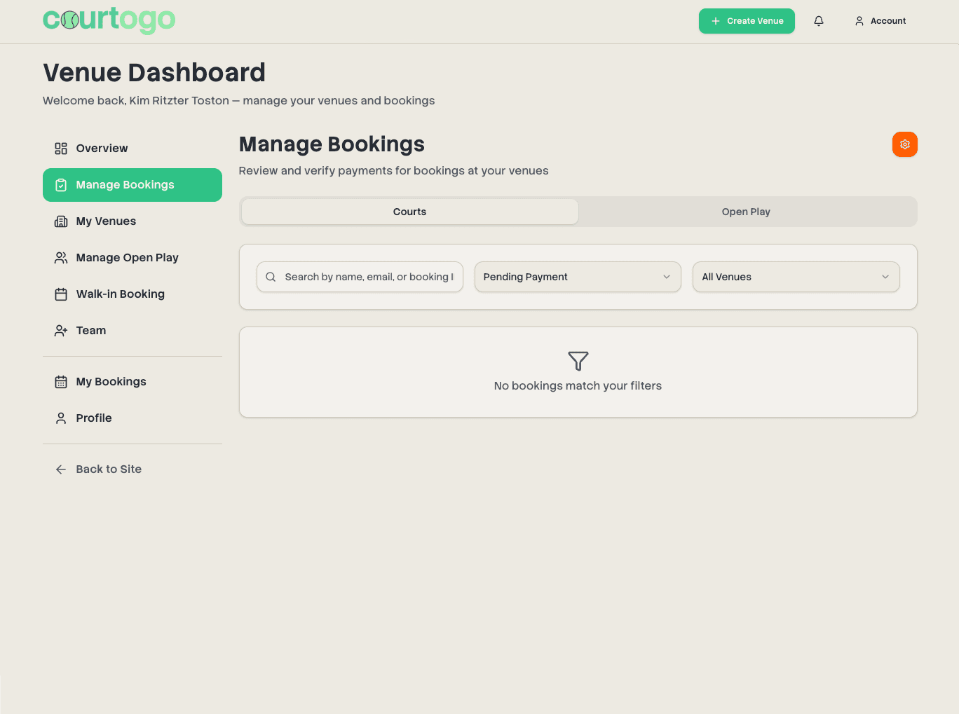 Manage Bookings & Payments